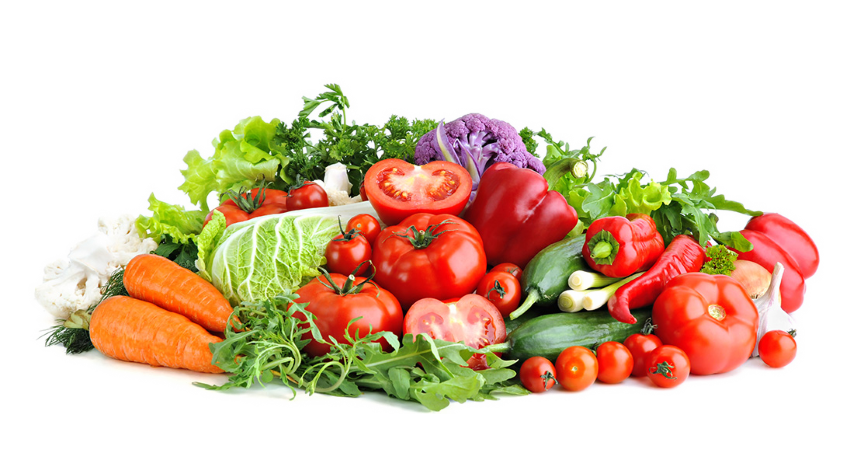 a pile of vegetables